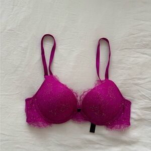 Victoria's Secret Fuchsia Lace Bra